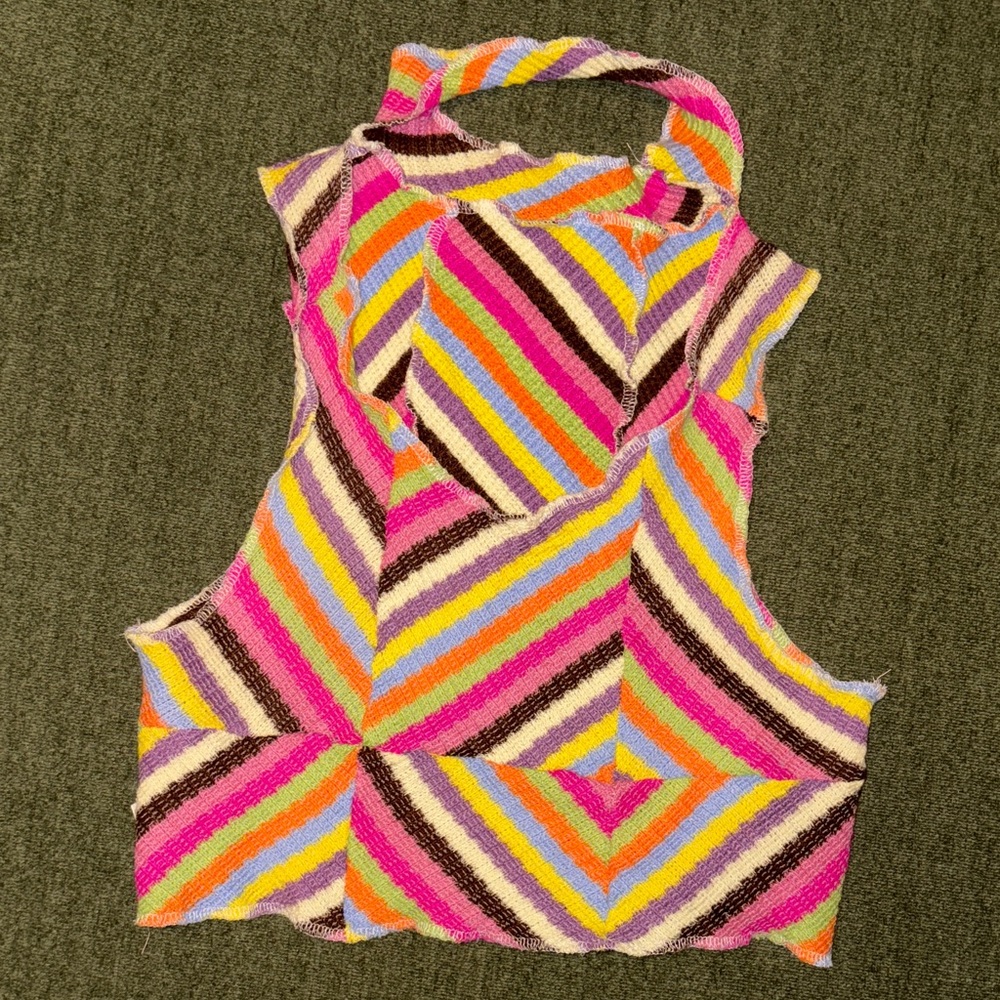 Colorful Striped Women's Top - Picture 2 of 3